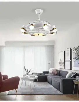 Sodobno minimalistično spalnica fan svetlobe ustvarjalne osebnosti, dnevna soba jedilnica fan LED lestenec študija stropni ventilator svetlobe