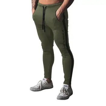 Nove Športne Hlače za Moške Jogger Fitnes Športne Hlače Znamka Street Nositi Hlače Priložnostno Zip Pocket Slim Hlače Moški Nositi Velikost M-XXL