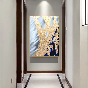 Seznam peinture moderne akril zlato folijo oljna slika Ročno na platno wall art sliko plakata za dnevna soba spalnica
