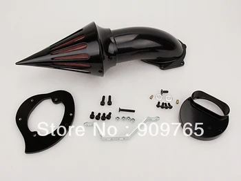 Črna Motornih Spike Zrak Čistejši Sesalni Filter Komplet za Yamaha V-Star 1100 1999-2012 Vseh letih