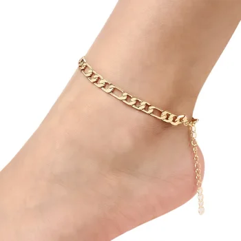 Zlata iz nerjavečega jekla verige verige noge zlato anklet zapestnica za ženske, ženske, ženske, nakit na stopala zapestnice 2020 v tem ch