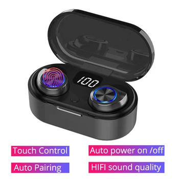 TW80 Bluetooth 5.0 TWS Stereo Digitalni Prikaz V Uho Brezžične Slušalke Čepkov za Slušalke
