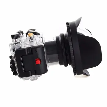 40m/130f Nepremočljiva Podvodno Ohišje Ohišje Za Sony RX100 III + 67 mm Rdeča Filter + 67 mm Fisheye Objektiv dome vrata