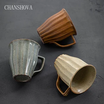 CHANSHOVA 250ml sodobno keramično skodelico Kitajski porcelan ročaj skodelico kave osebnost retro mleko čaj pokal H309