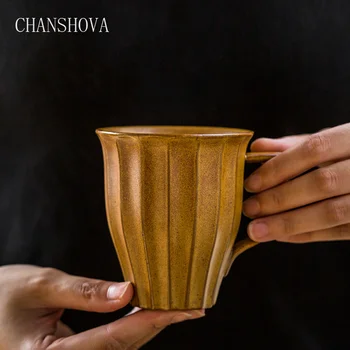 CHANSHOVA 250ml sodobno keramično skodelico Kitajski porcelan ročaj skodelico kave osebnost retro mleko čaj pokal H309