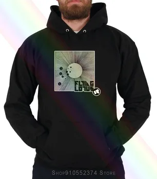 Novo Flying Lotus Logotip Electro House Glasbe Mens Črni Moški pulover s kapuco