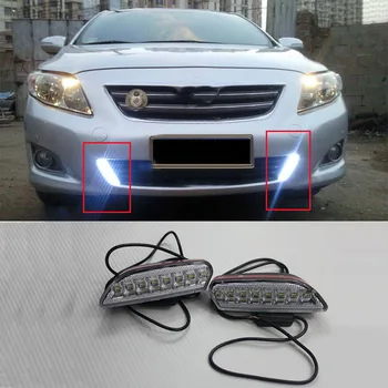 Avto Posebnih Dnevnih Luči LED Luči Dnevno Svetlobo Krmiljenje LED Vožnja Luči za Meglo, ki je Primerna za Toyota Corolla 2009