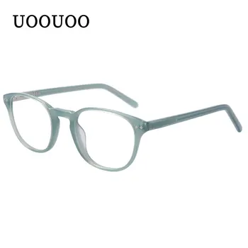 Retro Krog Obravnavi Očala Polni Platišča Acetat Računalnik Bralec UV400 Blue Ray Blokiranje Progresivna Multifokalna Branje Očala
