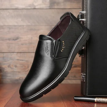 Elegantno zdrsne na formalno usnjeni čevlji moški italijanski poročno obleko, moško obutev luksuzne blagovne znamke podjetja delo oxford čevlji za moške