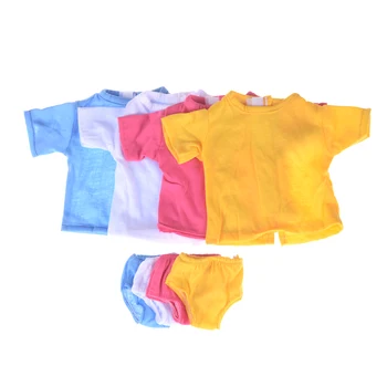 Novo 4 barve lutka T-shirt hlačnic suknjič, ki je primerna za 43 cm lutke 18-palčna majica punčko oblačila