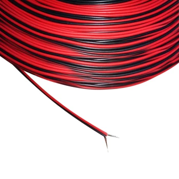 10M Posodah Baker 22AWG 2 Pin Rdeča Črna DIY PVC Električni Kabel Žice za LED Trak Razsvetljavo