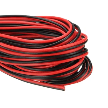 10M Posodah Baker 22AWG 2 Pin Rdeča Črna DIY PVC Električni Kabel Žice za LED Trak Razsvetljavo