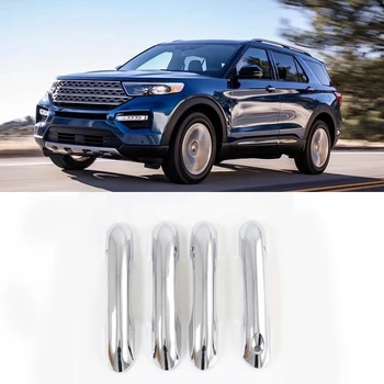 Za Ford Explorer 2020 Vrata Avtomobila Ročaj Vrat Zaščitnik Ročaj Skledo Kritje Trim ABS Chrome Avto Styling Pribor 4Pcs
