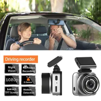 Q20N 2 Palca Vožnja Avtomobila Diktafon 1080P Skrite širokokotni HD Snemalnik Vožnje Avtomobila Diktafon Podporo Parkiranje Spremljanje