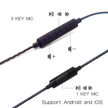 MMCX Zamenjava Stereo Avdio Kabel Podaljšek Glasbe Kabel za Shure SE215