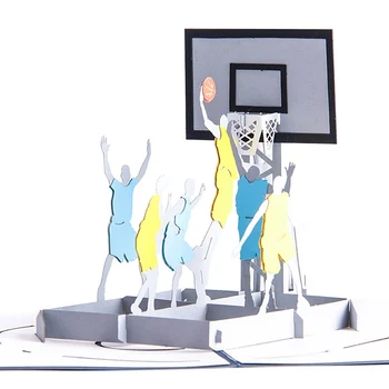 3D Ročno Igrajo Košarko Dunk Papir, Vabilo, Voščilnice Razglednice Ustvarjalni Otroci Rojstni dan Diplomi Sošolca Stranka Darilo