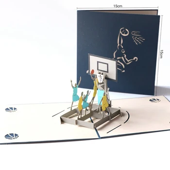 3D Ročno Igrajo Košarko Dunk Papir, Vabilo, Voščilnice Razglednice Ustvarjalni Otroci Rojstni dan Diplomi Sošolca Stranka Darilo
