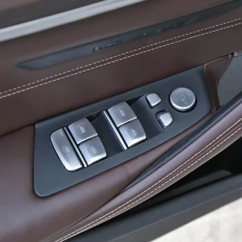 Za BMW 528i 530li 540i 350i Notranje Dekorativne ABS Okna Večpredstavnostno Tipko, Nalepke za Avto Styling Pribor Gumb Nalepke