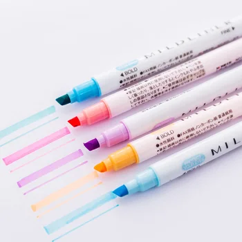 Označevalnik pero marker za šolske otroke darilo pripravi barvo peresa, pisalne debelo ce pero dvojno glavo večfunkcijsko
