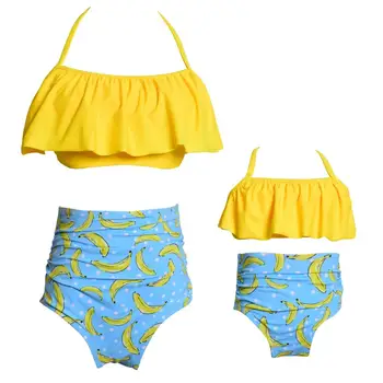 2020 Nova Mati In Hči Kopalke In Poletne Družinske Ujemanja Obleke Otroci Kopalke Za Ženske, Dekleta Bikini Plažo Kopalke