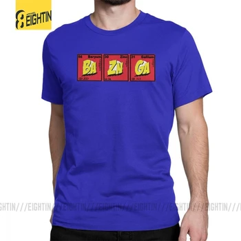Teorija Velikega Poka Bazinga T-Shirt za Moške Kratke Rokave Letnik Tee Shirt Posadke Vratu Čistega Bombaža Vrhovi Velikih Velikost Majice