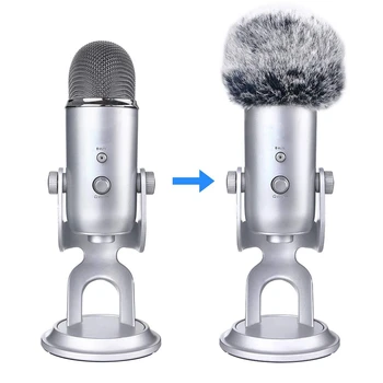 Mikrofon Krznen Vetrobranskega Stekla - Mic Veter Kritje Krzno Filter Kot Pena Kritje Za Modro Yeti, Modra Yeti Pro Usb Kondenzator Mikrofon