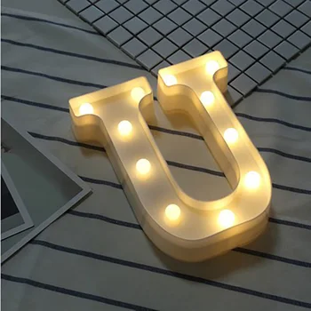 DIY 3D Pismo LED Nočne Luči 26 angleščina 10 Število Abeceda Vzdušje Poročni Predlaga Počitnice Božič Okrašena Lučka