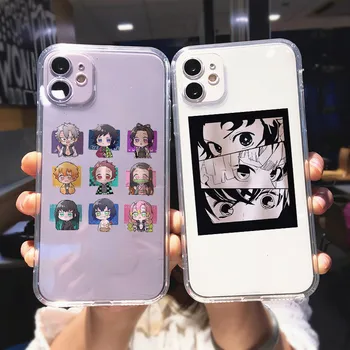 Najnovejši telefon Primerih za iphone 11 Pro Max 12 7 8 plus X XR XS Max SE20 Japonske Anime Demon Slayer Kimetsu ne Yaiba TPU kritje Coque