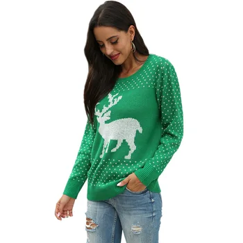 2020 Evropski in Ameriški novih izdelkov priložnostne žensk Božič pulover jeseni in pozimi snežinka jelena jacquardske pulover