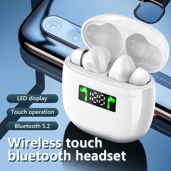 Brezžična tehnologija Bluetooth 5.0 Slušalke TWS Slušalke IPX7 Nepremočljiva Čepkov LED Zaslon HD Stereo vgrajeni Mikrofon za Xiaomi iPhone