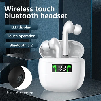 Brezžična tehnologija Bluetooth 5.0 Slušalke TWS Slušalke IPX7 Nepremočljiva Čepkov LED Zaslon HD Stereo vgrajeni Mikrofon za Xiaomi iPhone