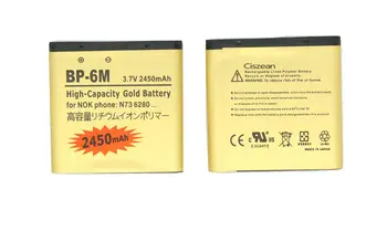 3x 2450mAh BP-6M z Zlato Zamenjava Baterije + LCD Polnilec Za Nokia N73 3250 3250 6151 6233 6234 6280 6282 6288 6290 9300 9300i