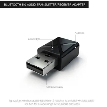 2v1 USB Brezžična tehnologija Bluetooth Oddajnik, Sprejemnik, Stereo Zvok Glasbe Adapter Z 3.5 mm Audio Kabel Za TV Doma MP3, PC Avto M5TB