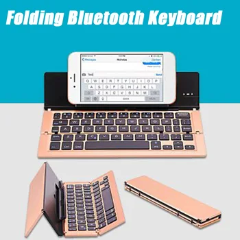 Bluetooth Zložljiva Brezžična Tipkovnica za Mobilni Telefon, Tablični Računalnik Aluminij Zlitine Tipkovnico JHP-Najboljši