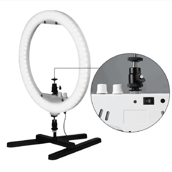 Možnost zatemnitve 14 LED Obroč Lučka Fill Light z Kozmetično Ogledalo Fotografija Selfie Lučka za Kamero Foto Studio Video v Živo Ličila