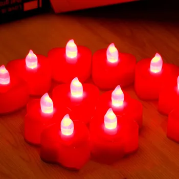 1pc Visoke Kakovosti srce slog Sveča Majhne LED Trajno Zaprtih Sveče Žarnice Sveča, Luč Halloween Dekoracijo Božični Zabavi