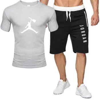 2piece nastavite moške obleke jordan 23 t-majica, kratke hlače za poletje kratek nabor trenirka moški šport bo ustrezala tek sweatsuit košarkarski dres