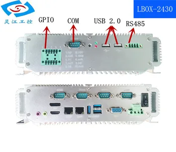 Mini ITX industrijskih PC 2G/4G/8G RAM SSD/ HDD Krepak Fanless Namizni Računalniki I5 2,4 GHZ 2G RAM gaming računalnik (LBOX-2430)