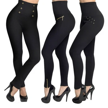 Plus Velikost 3XL Urad Dame Delo Outwear Black Ženske Dokolenke Priložnostne Elastična Zakovice Dolge Hlače Slim Hip Pritisni in Seksi Bodycon Legging