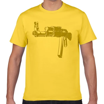 Vrhovi Majica s kratkimi rokavi Moški kalašnikovko ak 47 Osnovna Črna Geek Bombaž Moški Tshirt XXXL