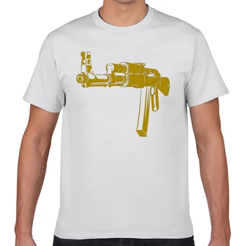 Vrhovi Majica s kratkimi rokavi Moški kalašnikovko ak 47 Osnovna Črna Geek Bombaž Moški Tshirt XXXL