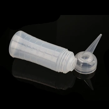 5pcs 120ml Spiry Usta Frizerski Obseg Steklenice za Merjenje Perm Niansiranje Obsega Šampon Steklenice Salon Aplikator Plastike