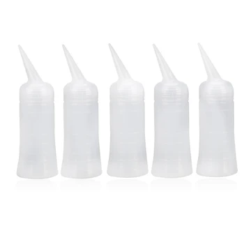 5pcs 120ml Spiry Usta Frizerski Obseg Steklenice za Merjenje Perm Niansiranje Obsega Šampon Steklenice Salon Aplikator Plastike