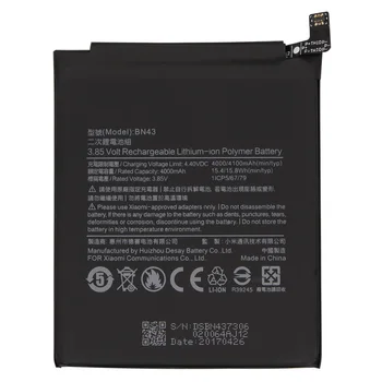 Original antirr Zamenjava Baterije Telefona Za Xiaomi Redmi Opomba 4X / Opomba 4 globalni Snapdragon 625 4000 mah BN43 Telefon Baterija