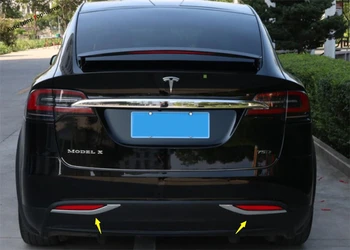 Yimaautotrims Zunanjost Chrome Zadaj Rep Meglenke Foglights Svetilke Kritje Trim 2 Kosa Primerna Za Tesla Model X 2016 2017 2018