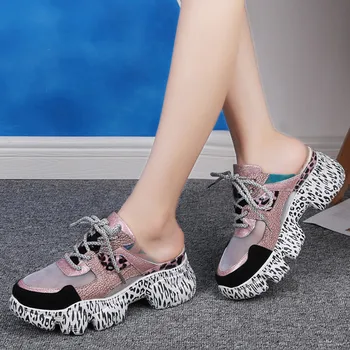 Poletje Dihanje Platforma, Šport čevlji Votlih Iz Krog Toe Ženski čevlji Ženske Priložnostne Ženske Platforma Čevlji 2019 #G3
