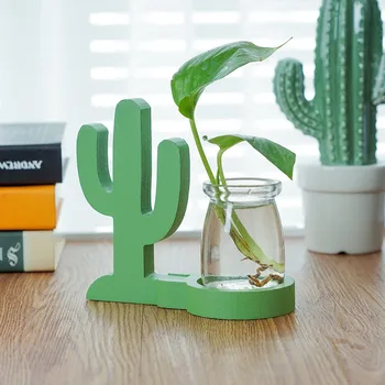Ustvarjalne Hydroponic Vaza Transparentno Steklo Mini Vaza Okraski, Namizno Dekoracijo Zelenih Kopra Rastlin Posodo Namizni Vaze