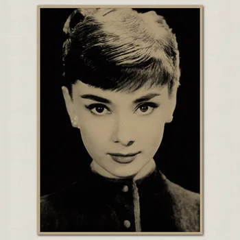 Audrey Hepburn Letnik Plakatov in Fotografij Dnevna Soba Dekorativno Slikarstvo Jedro Kraft papir, Kraft Papir