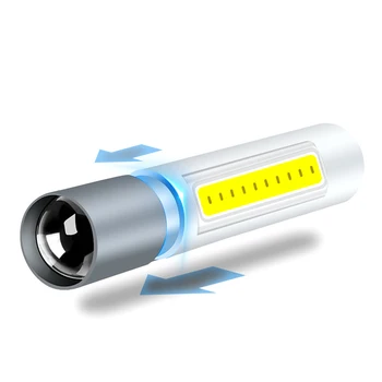 Vroče Prodajo Nastavljiv Fokus Mini Svetilka Zatemnitev LED Svetilka Svetilka Svetilka Chargable za na Prostem