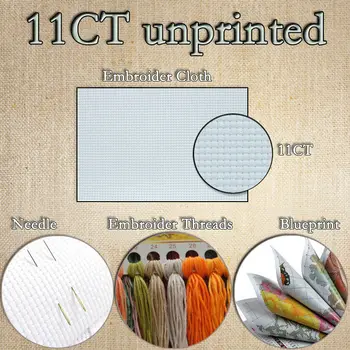 Miši in jagode risanka slikarstvo šteje natisnjena na platno DMC 11CT 14CT kompleti kitajski Navzkrižno Šiv vezenje needlework Set
